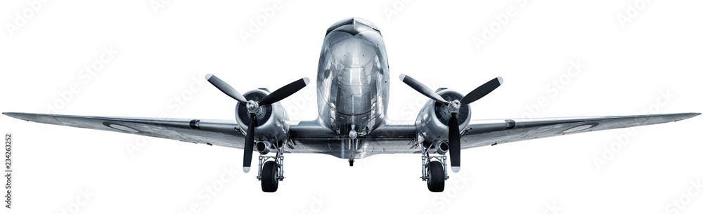 Fototapeta premium historyczne samoloty na białym tle na białym tle