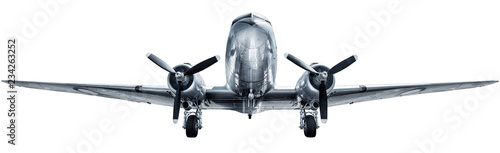 historical aircraft isolated on a white background