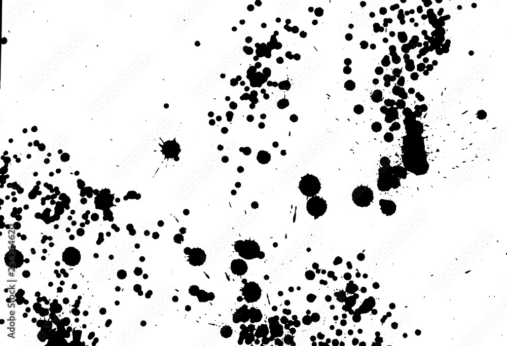 Ink grunge drops texture. Black hand drawn splashes and stains on white background. Ink grunge drops texture. Black hand drawn splashes and stains on white background.
