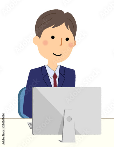 ビジネスマン　PC