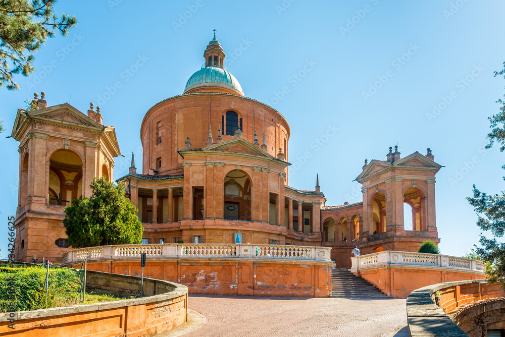 View at the Basilica of Madonna di San Luca in Bologna - Italy View at the Basilica of Madonna di San Luca in Bologna - Italy