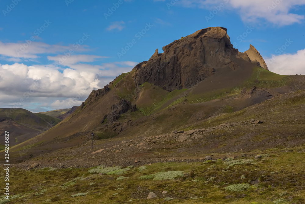 Einhyrningur is a strange silhouette of the mountain in Iceland