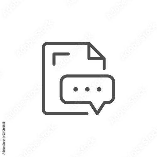 Document note line icon