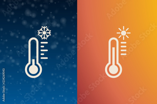 kleines dekoratives Thermometerset