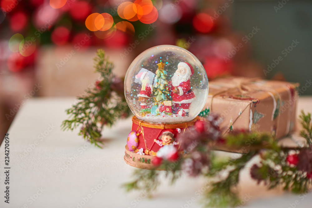 Christmas decorations with lights background. Happy New Year! Christmas greeting card. Winter card template. Xmas concept. Holiday Banner. Feast of Nativity. Traditional celebration Christmas decorations with lights background. Happy New Year! Christmas greeting card. Winter card template. Xmas concept. Holiday Banner. Feast of Nativity. Traditional celebration