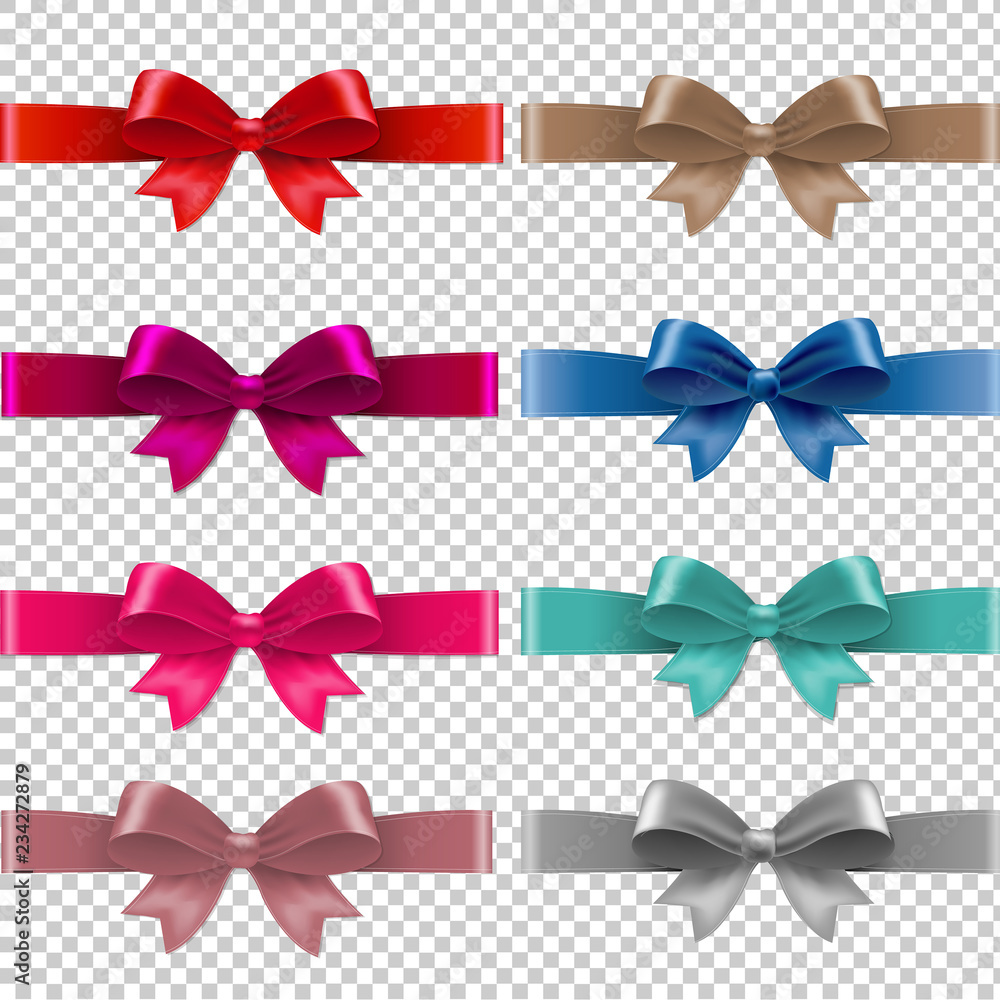 Color Bows Isolated Transparent Background Color Bows Isolated Transparent Background