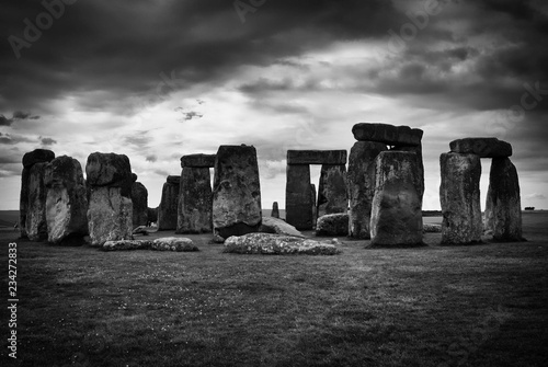 Dramatic Stonehenge in Black and White