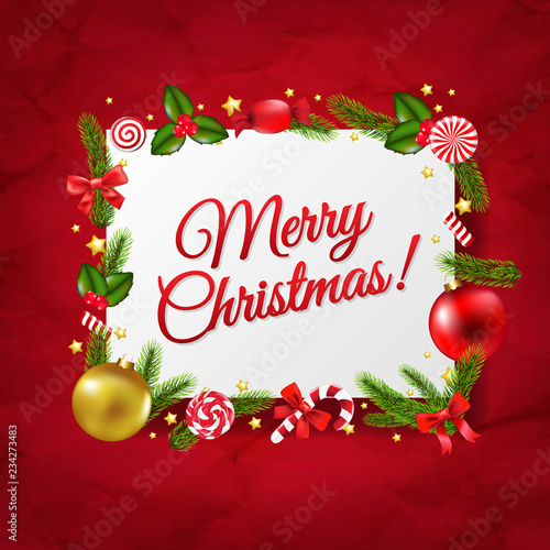 Merry Christmas Postcard