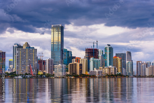Miami  Florida  USA Biscayne Bay Skyline