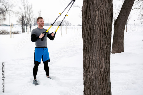 Working out in the snow