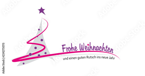 moderner weihnachtsbaum in grau, pink, lila