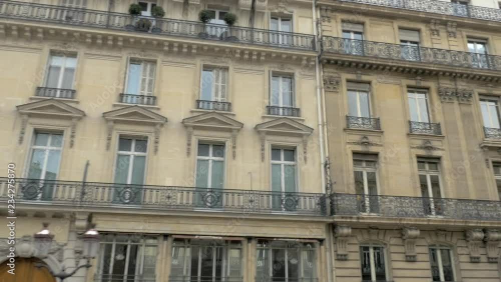 The facade of a typical parisian building The facade of a typical parisian building