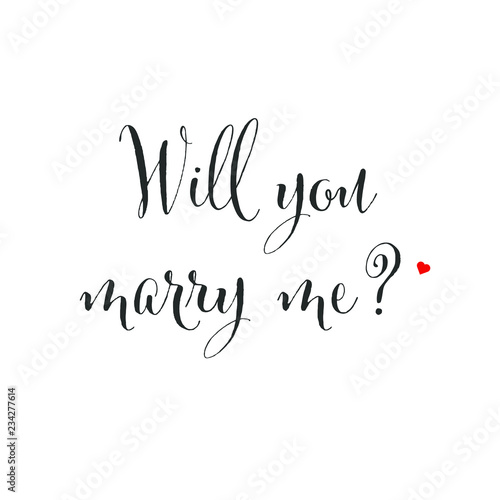 Will you marry me?