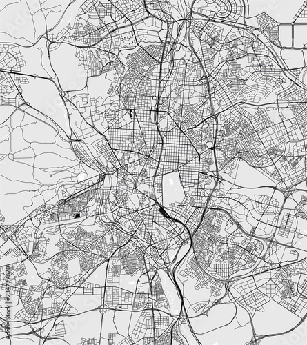 map of the city of Madrid, Spain