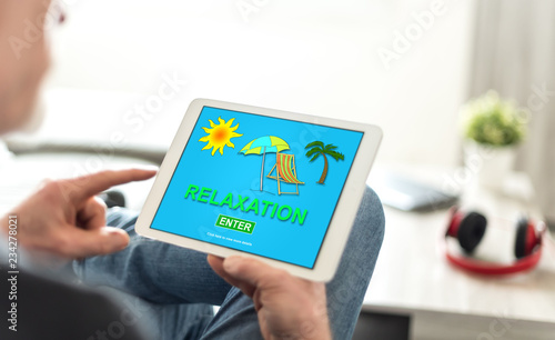 Relaxation concept on a tablet