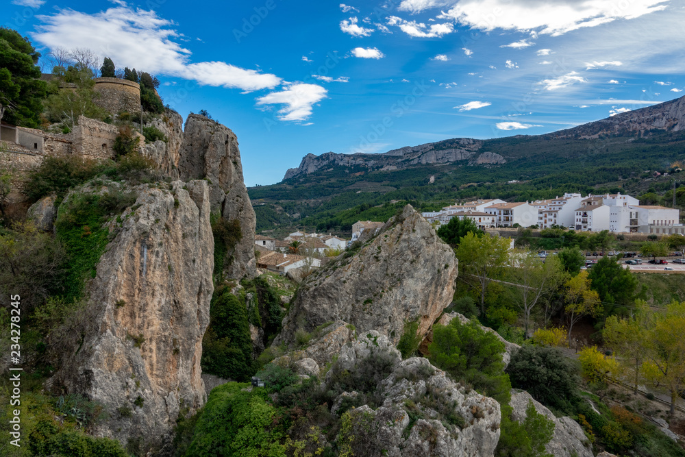 View from Guadalest town in Spain