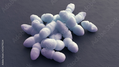 Staphylococcus epidermidis 3d illustration photo