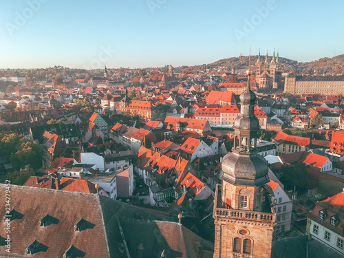 Obraz na płótnie Morning in Bamberg w salonie