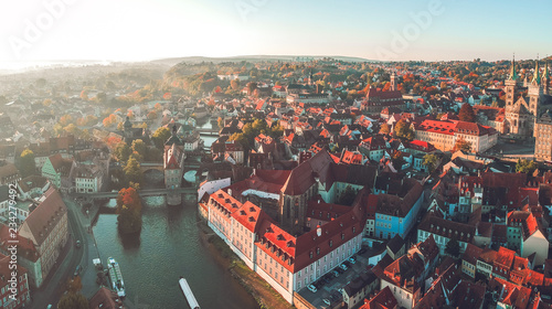 Obraz na płótnie Morning in Bamberg w salonie