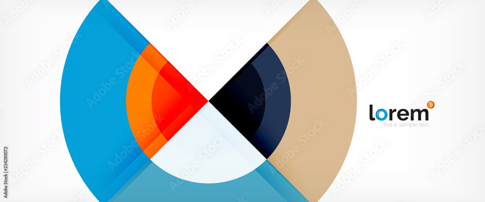 Obraz premium Circle abstract background, geometric modern design template