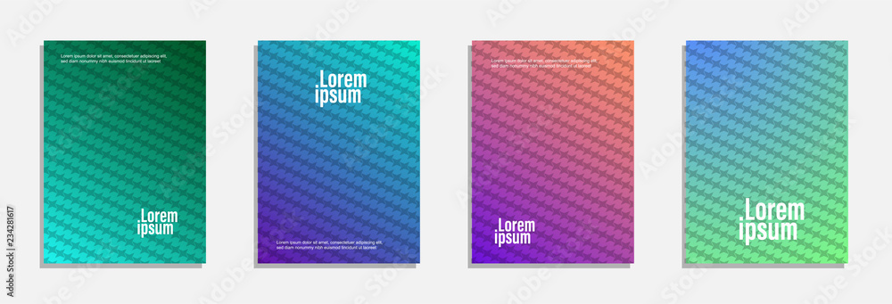 Minimal cover design. Set of geometric pattern background