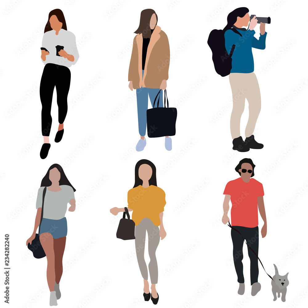 Crowd of tiny people dressed in winter clothes or outerwear walking and performing outdoor activities. Bustle and scurry on city streets before Christmas or New Year. Flat cartoon vector illustration. Crowd of tiny people dressed in winter clothes or outerwear walking and performing outdoor activities. Bustle and scurry on city streets before Christmas or New Year. Flat cartoon vector illustration.