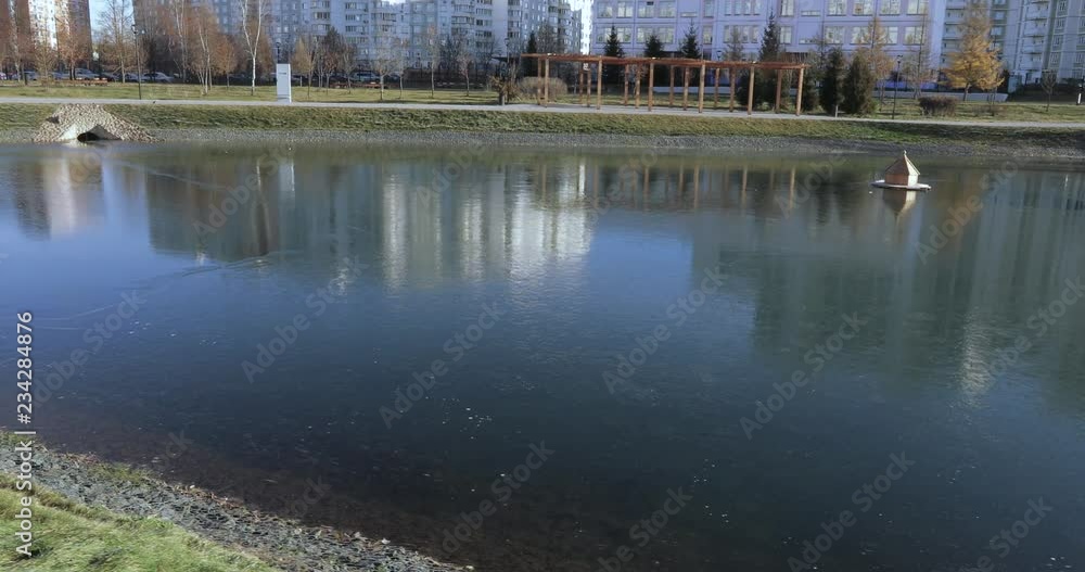 Cascade pond in the park Cascade pond in the park