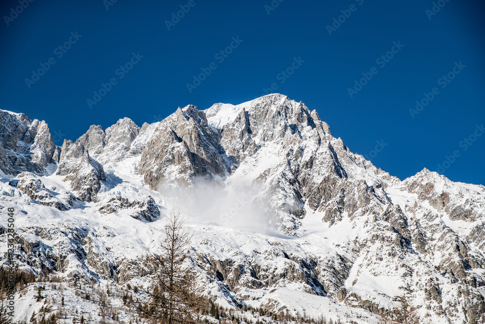 Slavina sul Monte Bianco