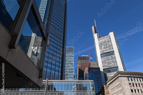 View of Skyscrapers in Frankfurt s Business District