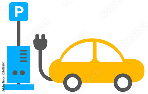 parking voiture electrique picto
