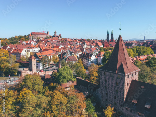 Obraz na płótnie Nuremberg from the air w salonie