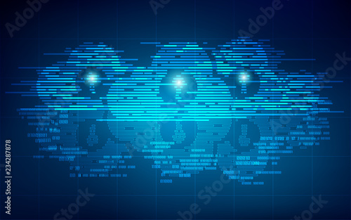 concept of cloud computing technology, abstract digital technology