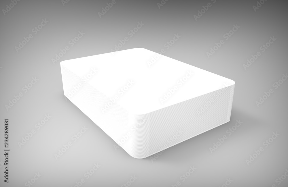 Poker blank card deck mockup on gray desk. 3D rendering Poker blank card deck mockup on gray desk. 3D rendering