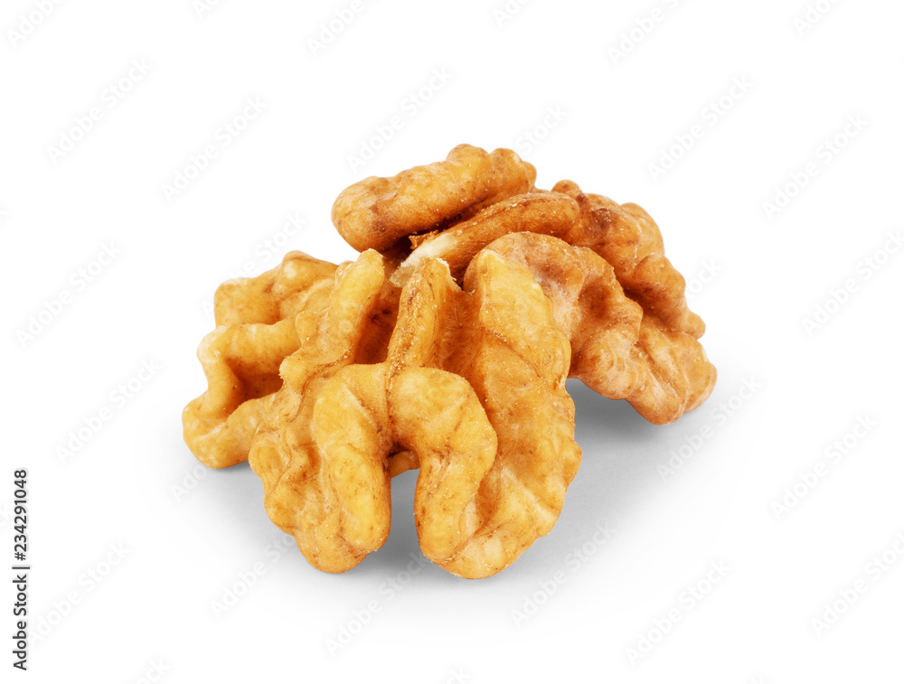 Healthy walnuts isolated on white background Healthy walnuts isolated on white background