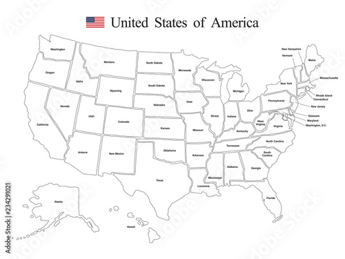 USA map vector