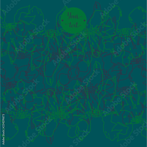 Vintage seamless pattern with lot of detailed elements.