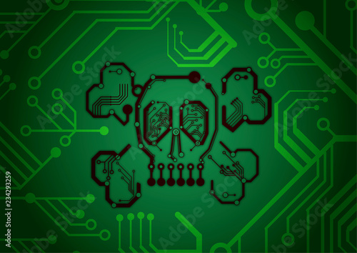 circuit board, mainboard and a skull