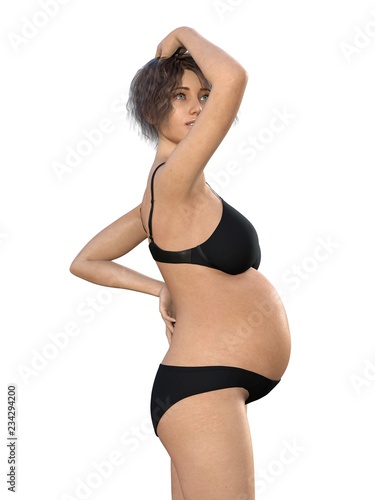 pregnant woman with big belly. Close up. Motherhood, pregnancy, people and expectation concept. Pregnant woman expecting baby