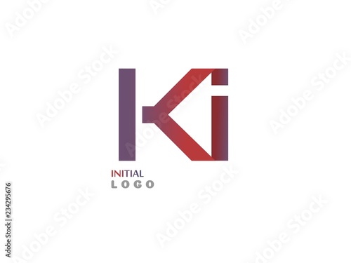 Free Download KI Initial Logo for your startup venture - GFXLoad