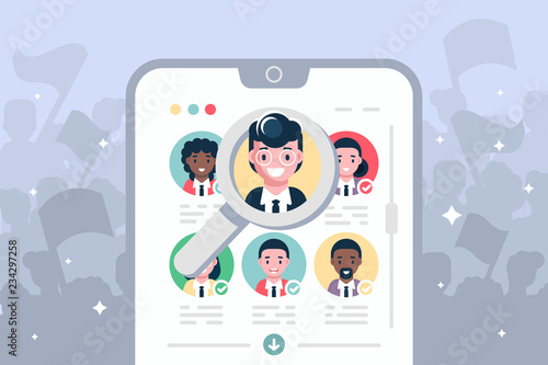 Election voting online on modern smartphone