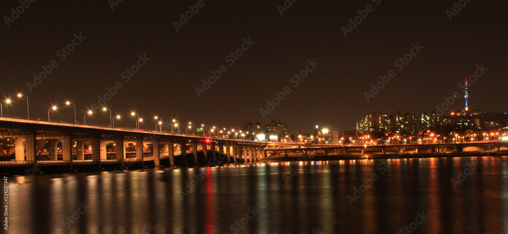 night view of Han River, Seoul