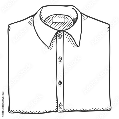 Vector Sketch Folded Classic Men Shirt