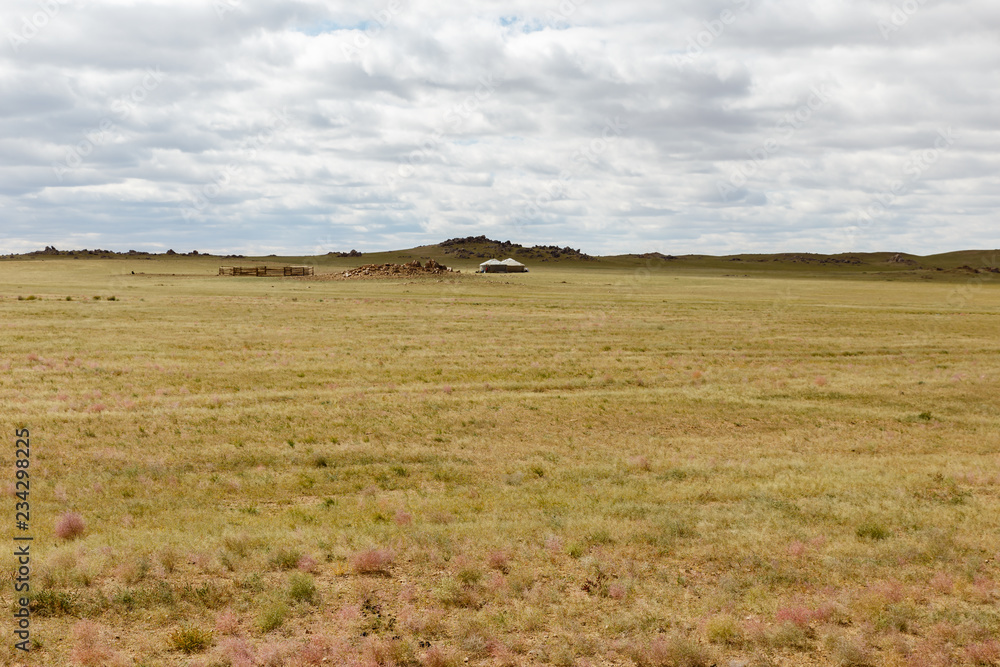 Mongolian steppe, beautiful landscape Mongolian steppe, beautiful landscape