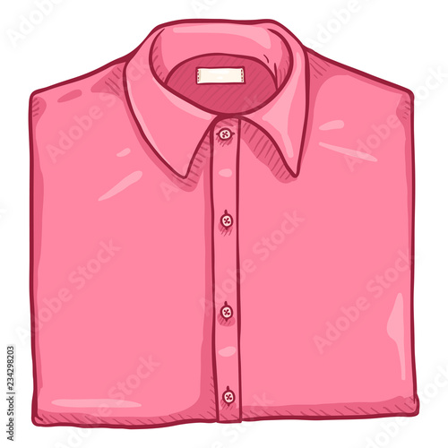 Vector Cartoon Folded Pink Classic Men Shirt