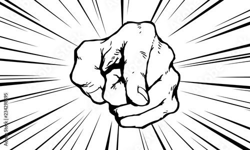 Pointing Finger Illustration, Vector