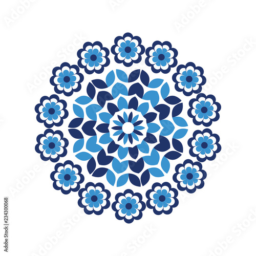 a decorative circular composition with folk elements