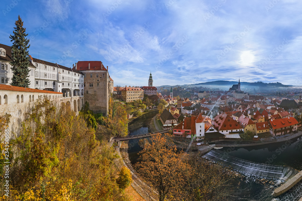 Cesky Krumlov cityscape in Czech Republic