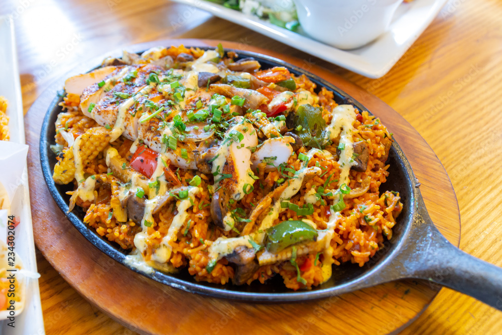Fire rice with chicken Fire rice with chicken