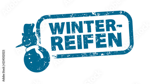 Stempel - Winterreifen - Schneemann