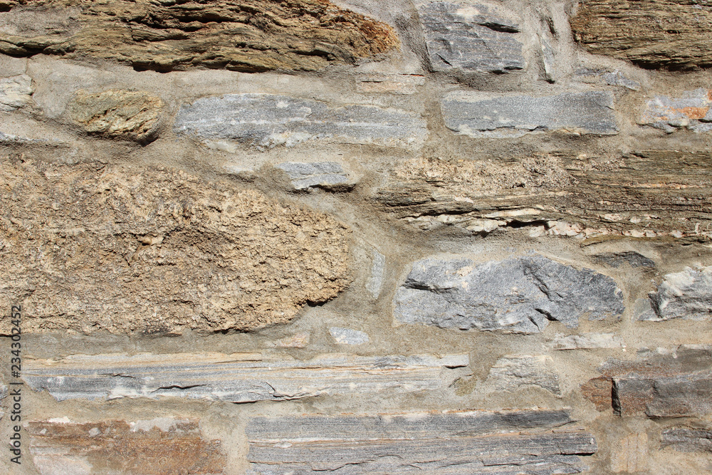 Naklejka premium Traditional rustic stonewall detail